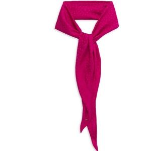 New authentic YSL silk scarf. Made in Italy. YSL logo all over.